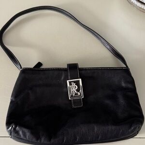 Ralph Lauren Black Leather Shoulder Bag